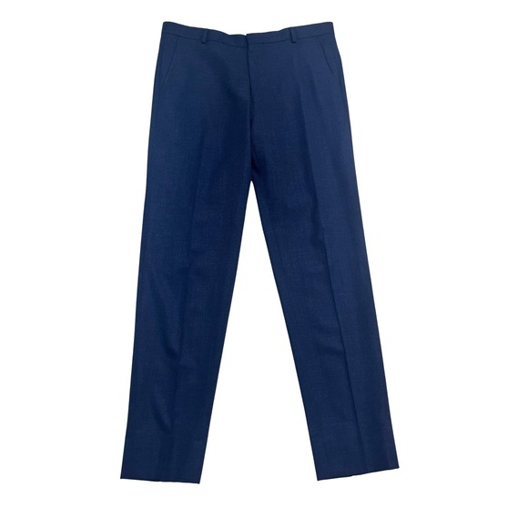 Jos. A. Bank Other - Jos A Bank 1905 Navy Blue 35x32 Dress Pants Trousers Slim Tapered Flat Front